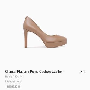 Michael Kors Chantal Platform Cashew Leather